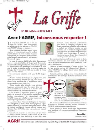 La Griffe 165, juillet-août 2026
