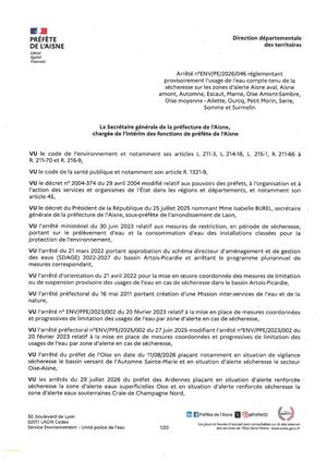 Arrete Vigilance 26 Aout 2026