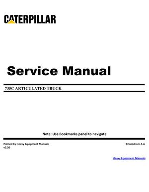 Caterpillar 735C Service Repair Manual PDF