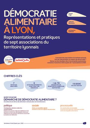 Démarches de démocratie alimentaire du territoire lyonnais : représentations et pratiques de 7 initiatives locales - synthèse