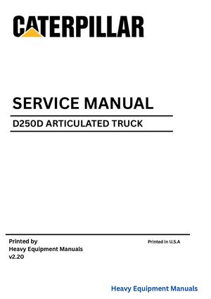 Caterpillar D250D Service Repair Manual PDF
