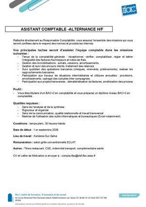 Assistant E Comptable - CDD -Asnières