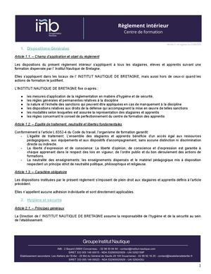 Inb Règlement Intérieur 310826