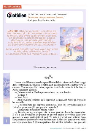 Le carnet des promesses tenues
