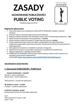 Vote AoP I Zasady i Regulamin