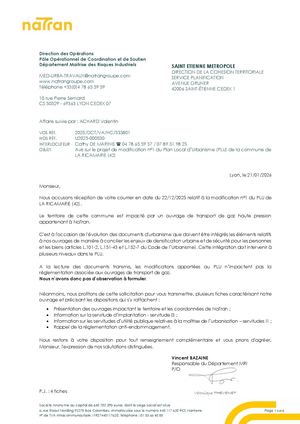 D Vii Avis NATRAN GROUPE du 21 01 026 et du 01 04 2026 - PLU La Ricamarie