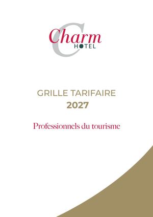 Livret Tarif Pro 2027