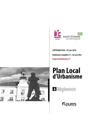 I Règlement PLU modifié Projet de modification N°1 - PLU La Ricamarie