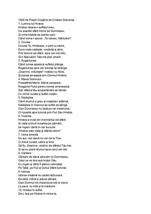 1000 de Poezii Creștine de Cristian Diaconița