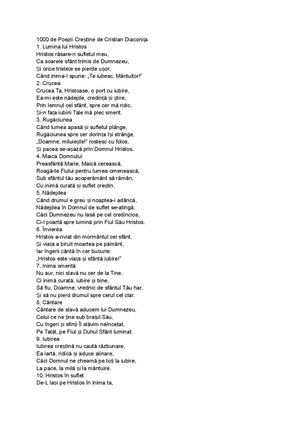1000 de Poezii Creștine de Cristian Diaconița