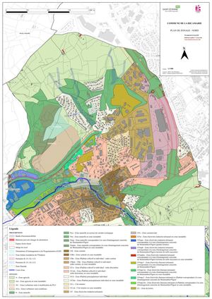 K Ii Règlement graphique modifié - Plan de zonage NORD - PLU La Ricamarie approuvé le 27 06 2019, Projet de modification N°1 - 2026