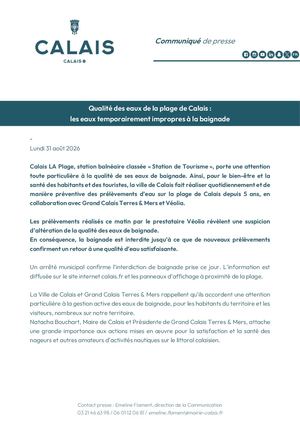 Cp Calais Interdiction Préventive De Baignade Sur La Plage De Calais 31