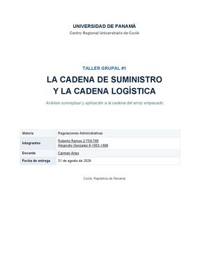 Taller Grupal 1, Cadena De Suministro (1)