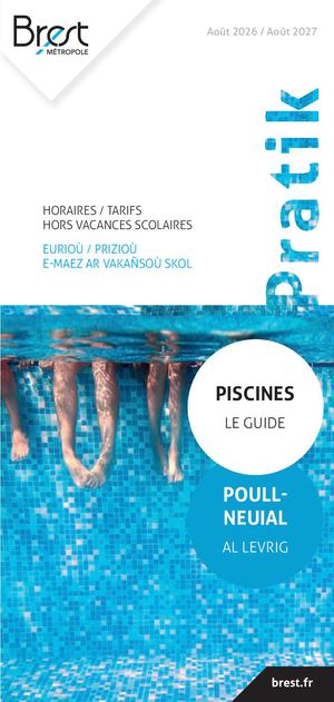 Pratik piscines - Horaires et tarifs d’août 2026 à août 2027