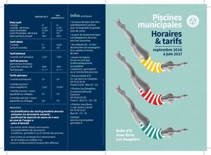 Horaires des piscines municipales 2026-2027