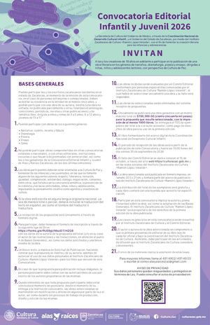 Convocatoria Editorial Infantil y Juvenil 2026