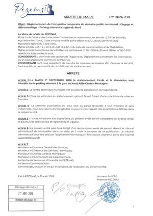Arrêtés 31 08 26
