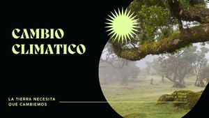 Presentación Cambio Climático Negro Y Verde Neón Con Foto