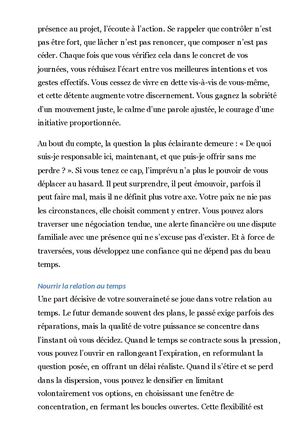 Extrait De Inattendu Et Paix Intérieure