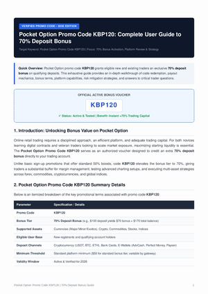 Understanding the Pocket Option Promo Code KBP120
