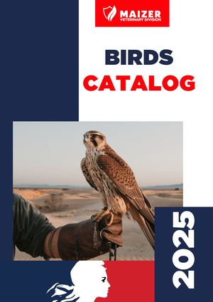 Maizer Birds Catalog 2025 | Veterinary Products for Poultry & Falcons | Tablets, Powders & Solutions | France