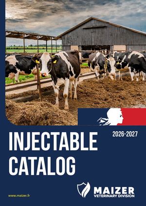 Maizer Injectable Veterinary Catalog 2026-2027 | Antibiotics, Antiparasitics, Vitamins & Special Formulations | France