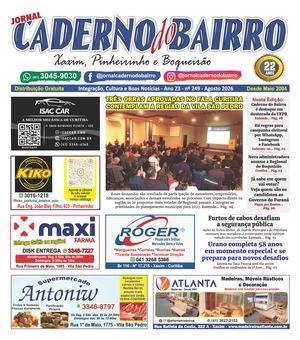 Caderno Do Bairro - Xaxim - Ed. 249 - Agosto 2026