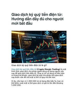 Giao Dịch Ký Quỹ Tiền đIện Tử Hướng Dẫn đầY đủ Cho Người Mới Bắt đầU