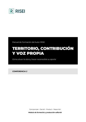 TERRITORIO, CONTRIBUCIÓN Y VOZ PROPIA