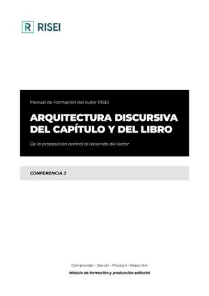 ARQUITECTURA DISCURSIVA DEL CAPÍTULO Y DEL LIBRO