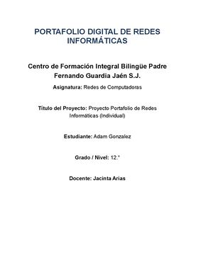 Informe , Redes De Computadora