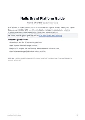 Nulls Brawl Platform Guide: Android, iOS and PC Basics