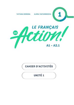 Cahier 1 Unité1