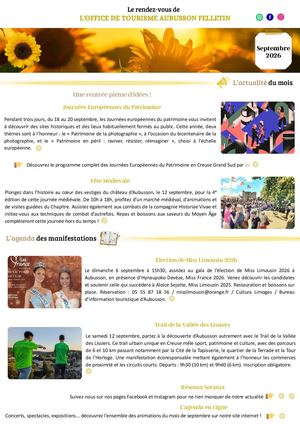 Newsletter - Septembre 2026