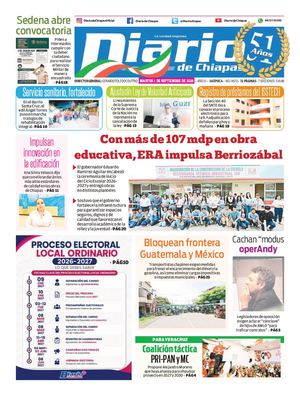 Portada, Martes 1 De Septiembre De 2026