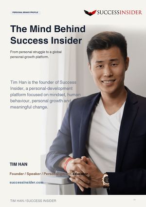 Tim Han & Success Insider | From Struggle to Global Impact