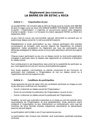 Règlement Jeu Concours Barre En Or Leroy Merlin - 06/09/26