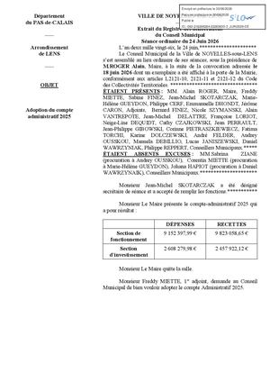 Adoption Compte Administratif 2025