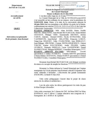 Subvention Exceptionnelle Rostand 2026