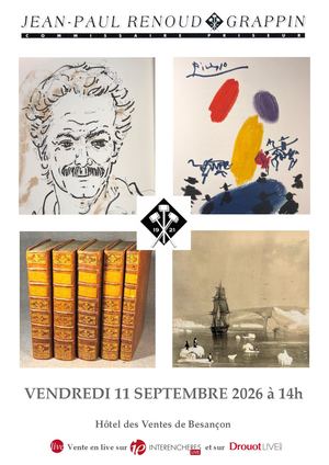 11/09/2026 - RENOUD-GRAPPIN - BESANÇON – PLAQUETTE VENTE DU 11 SEPTEMBRE 2026 (14H)