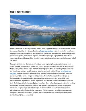 Nepal Tour Package