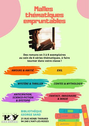 Malles Thématiques Empruntables - Collège 2026-2027