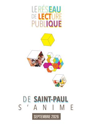 Programme des médiathèques de Saint-Paul - Septembre 2026