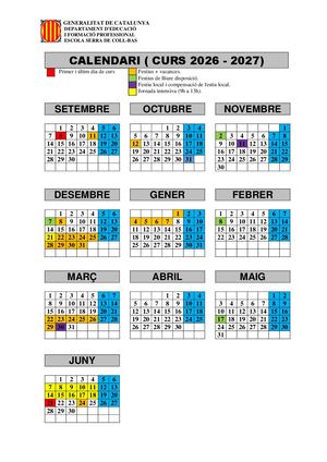 Calendari Bàsic 2026 2027