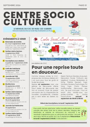 Le Mensuel Du C S C Septembre 2026