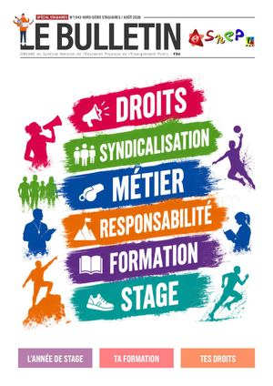 Bulletin SNEP - Spécial Stagiaires - Août 2026