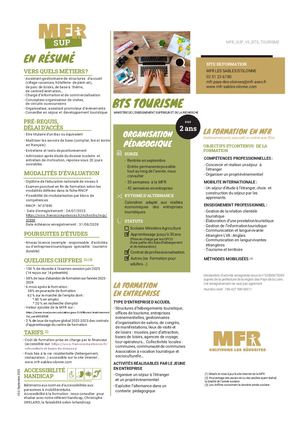 Mfr Sup V5 Bts Tourisme