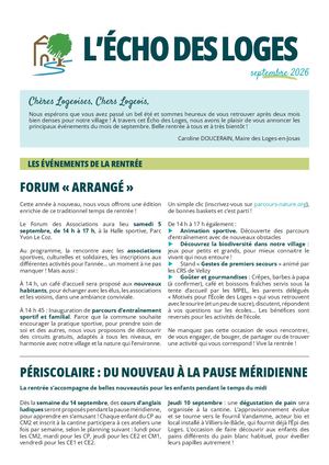 L'Écho des Loges sept. 2026