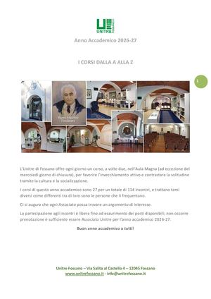 Corsi Anno Accademico 2026 27 Descrizione