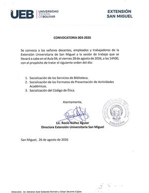 Convocatoria 003 2026